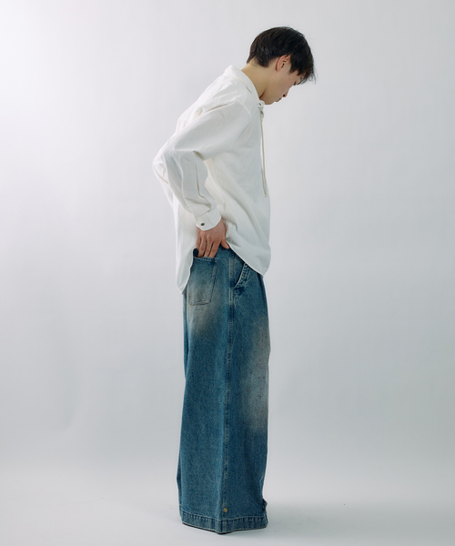 JOURNAL STANDARD J.S HOMESTEAD(ジャーナルスタンダードホームステッド)の「J.S.Homestead / レース アップ シャツ(シャツ/ブラウス・メンズ・ブルー/ホワイト・MEDIUM/LARGE)」の6枚目の写真