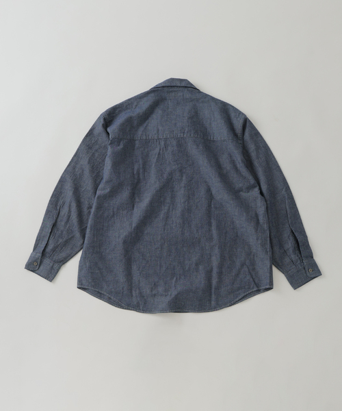 JOURNAL STANDARD J.S HOMESTEAD(ジャーナルスタンダードホームステッド)の「J.S.Homestead / レース アップ シャツ(シャツ/ブラウス・メンズ・ブルー/ホワイト・MEDIUM/LARGE)」の17枚目の写真