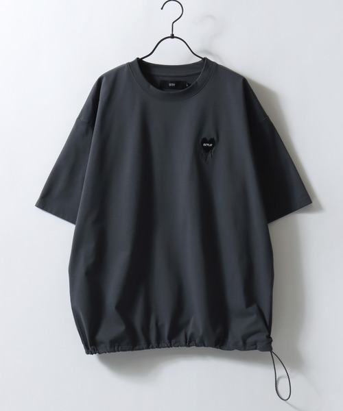 SITRY（シトリー）の「SITRY Heart Embroidery T-Shirt Setup/別注 オーバーサイズ ハートロゴ ワンポイント刺繍 セットアップ 2点セット 半袖Tシャツ＆ハーフパンツ セットアップ  ルームウェア ワンマイルウェア パジャマ（ルームウェア/パジャマ・レディース・スミクロ/ホワイト系その他/ブラック/ブラック系その他/ホワイト/ブラック系その他2・M/LL/L）」の9枚目の写真