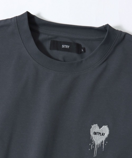 SITRY（シトリー）の「SITRY Heart Embroidery T-Shirt Setup/別注 オーバーサイズ ハートロゴ ワンポイント刺繍 セットアップ 2点セット 半袖Tシャツ＆ハーフパンツ セットアップ  ルームウェア ワンマイルウェア パジャマ（ルームウェア/パジャマ・レディース・スミクロ/ホワイト系その他/ブラック/ブラック系その他/ホワイト/ブラック系その他2・M/LL/L）」の13枚目の写真