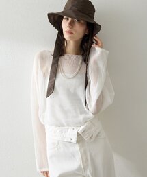 Whim Gazette（ウィムガゼット）の「ボートメッシュニットプルオーバー（ニット/セーター）」