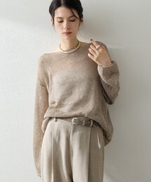 Whim Gazette（ウィムガゼット）の「ボートメッシュニットプルオーバー（ニット/セーター）」