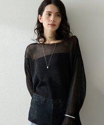 Whim Gazette（ウィムガゼット）の「ボートメッシュニットプルオーバー（ニット/セーター）」