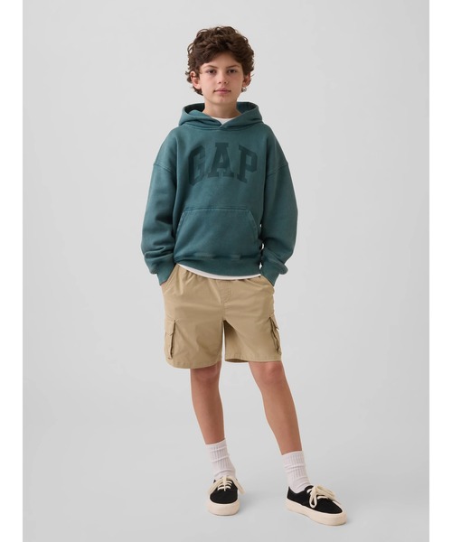 GAP(ギャップ)の「リラックスフィット プルオン ハイブリッド カーゴショートパンツ (キッズ)(その他パンツ・キッズ・ベージュ/ブラック/グレー・160cm/150cm/140cm/130cm/120cm/110cm)」の9枚目の写真