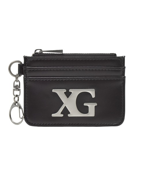 X-girl(エックスガール)の「XG EMBLEM CLASP CARD CASE(カードケース・レディース・ブラック/ピンク/ライトインディゴブルー・ONE SIZE)」の2枚目の写真