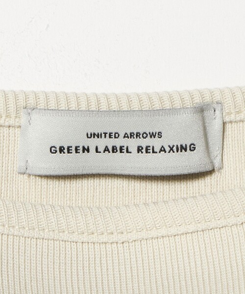 green label relaxing(グリーンレーベルリラクシング)の「デコルテ フライス タンクトップ 抗菌(タンクトップ・レディース・ダークブラウン/オフホワイト/ブラック/ベージュ/オリーブ/モカ・FREE)」の13枚目の写真