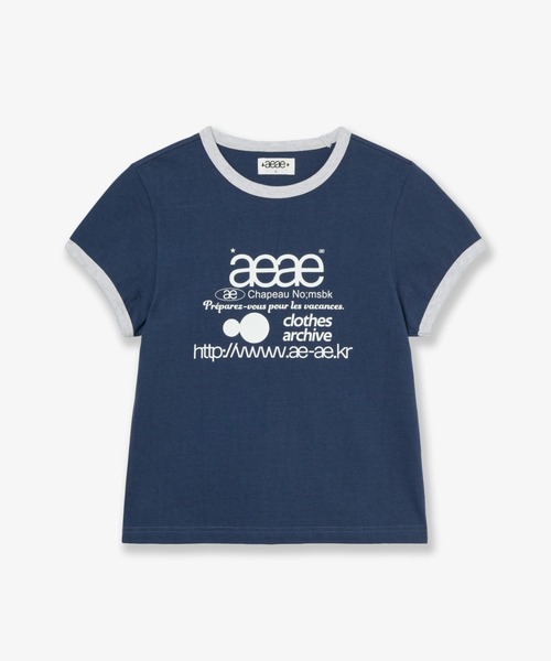 aeae(エーイーエーイー)の「WEB LOGO RINGER TEE(Tシャツ/カットソー・レディース・ライトグレー/ホワイト/インディゴブルー・FREE)」の3枚目の写真