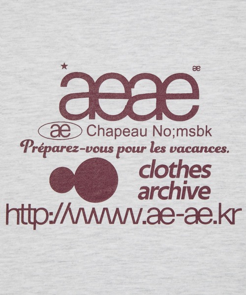 aeae(エーイーエーイー)の「WEB LOGO RINGER TEE(Tシャツ/カットソー・レディース・ライトグレー/ホワイト/インディゴブルー・FREE)」の9枚目の写真