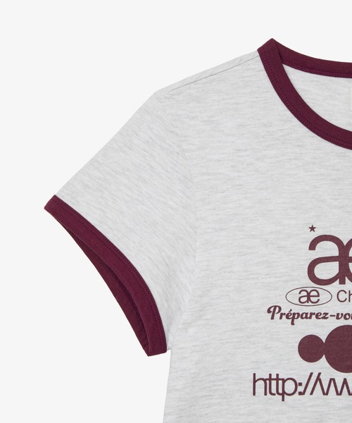 aeae(エーイーエーイー)の「WEB LOGO RINGER TEE(Tシャツ/カットソー・レディース・ライトグレー/ホワイト/インディゴブルー・FREE)」の10枚目の写真