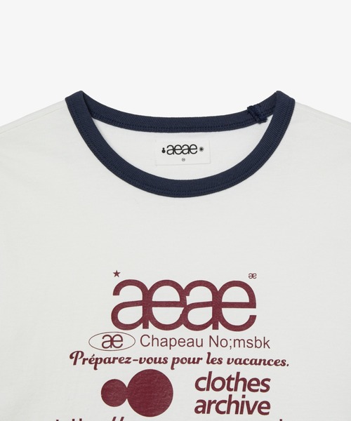 aeae(エーイーエーイー)の「WEB LOGO RINGER TEE(Tシャツ/カットソー・レディース・ライトグレー/ホワイト/インディゴブルー・FREE)」の4枚目の写真