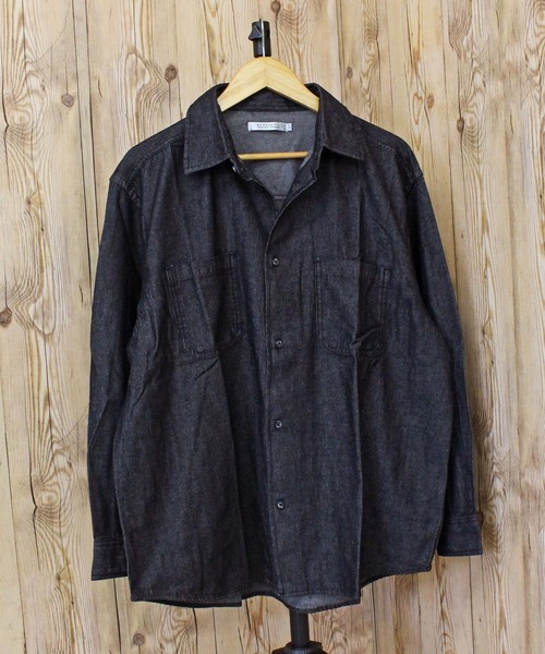 TopIsm(トップイズム)の「ビンテージウォッシュ 長袖デニムシャツ(シャツ/ブラウス・メンズ・ライトグレー/ネイビー/ブラック/ライトブルー・M/L/LL)」の9枚目の写真
