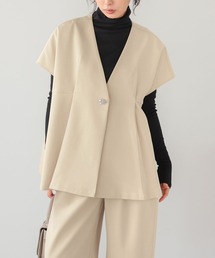 itto...（イット）の「ワンボタンジレ バレルレッグパンツセットアップ（セットアップ）」