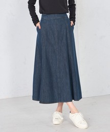 GALLORIA | デニム接ぎフレアスカート(デニムスカート)