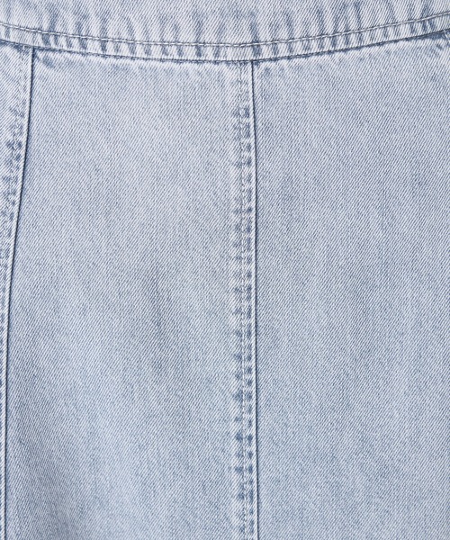GALLORIA（ギャローリア）の「デニム接ぎフレアスカート（デニムスカート・レディース・ネイビー/ライトブルー・L/LL/M/S）」の5枚目の写真