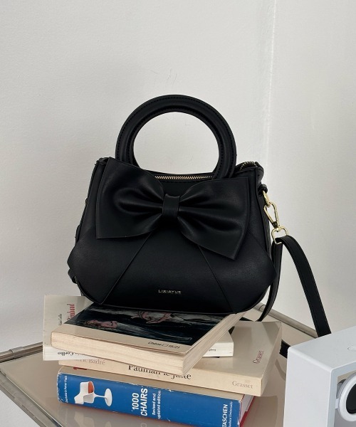 Miniministore(ミニミニストア)の「リボンハンドバッグ ミニショルダーバッグ(ハンドバッグ・レディース・シルバー/ブラック/アイボリー/ライトブルー/ベージュ/イエロー/キャメル/ピンク・FREE)」の15枚目の写真
