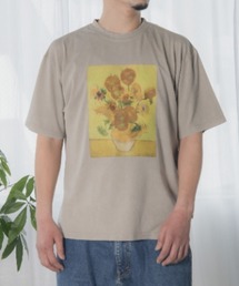 MAKE YOUR DAY（メイクユアデイ）の「製品染めひまわり半袖Tシャツ■パパサイズ（Tシャツ/カットソー）」