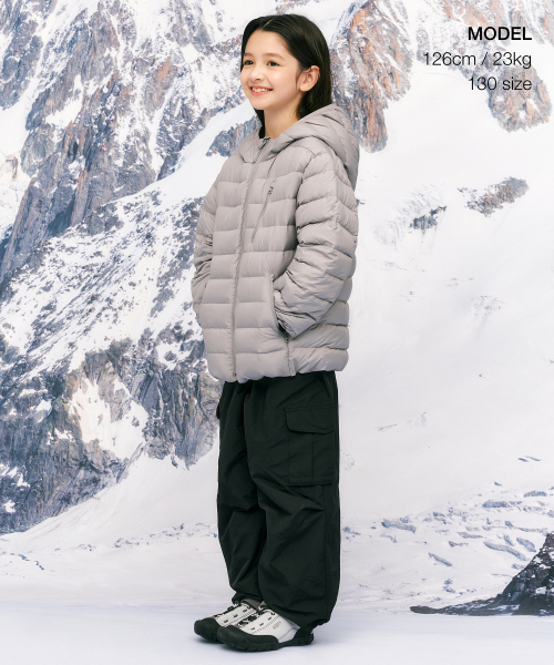 MUSINSA STANDARD KIDS（ムシンサスタンダードキッズ）の「[シティレジャー] NP ワイドベルト付きバンディングカーゴパンツ [ブラック]（スウェットパンツ・レディース・その他・120/130/140/150/160/110）」の4枚目の写真