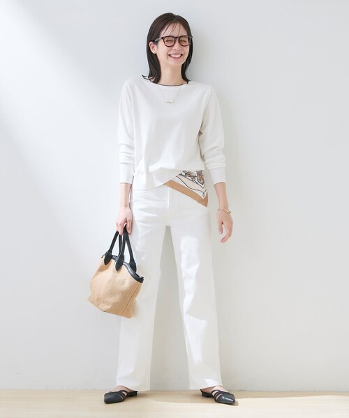 INDIVI（インディヴィ）の「【洗える／アンサンブル可能】シンプルデザインニット（ニット/セーター・レディース・ブルー/ブラック系4/ピンク系/ホワイト系7・15 /19/38/05/13）」の11枚目の写真