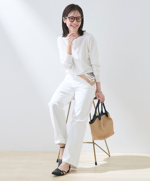 インディ★Noble【2019ss】アンサンブルニット 着用1回のみ セール】【洗える／アンサンブル可能】シンプルデザインニット（ニット