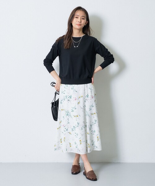INDIVI（インディヴィ）の「【洗える／アンサンブル可能】シンプルデザインニット（ニット/セーター・レディース・ブルー/ブラック系4/ピンク系/ホワイト系7・15 /19/38/05/13）」の16枚目の写真