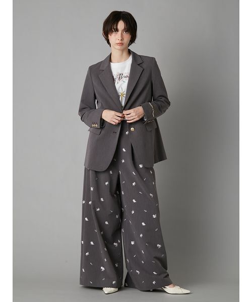 LILY BROWN（リリーブラウン）の「【LILY BROWN×KEITA MARUYAMA】sakuraエンブロイダリートラウザーズ（その他パンツ・レディース・ネイビー/グレー・1/0）」の17枚目の写真