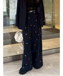 LILY BROWN（リリーブラウン）の「【LILY BROWN×KEITA MARUYAMA】sakuraエンブロイダリートラウザーズ（その他パンツ）」