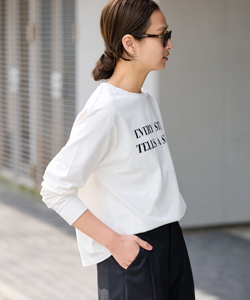 完売品！Framework ロゴロンtee 白　ホワイト カラーロゴロンT（Tシャツ/カットソー）｜FRAMeWORK（フレームワーク