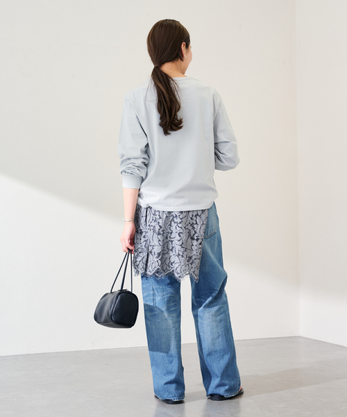 FRAMeWORK（フレームワーク）の「カラーロゴロンT（Tシャツ/カットソー・レディース・ピンク/ホワイト/サックスブルー・FREE）」の5枚目の写真