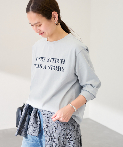 FRAMeWORK（フレームワーク）の「カラーロゴロンT（Tシャツ/カットソー・レディース・ピンク/ホワイト/サックスブルー・FREE）」の7枚目の写真