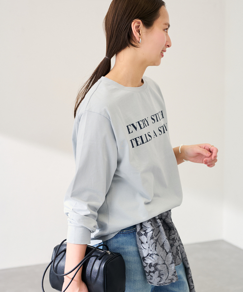 FRAMeWORK（フレームワーク）の「カラーロゴロンT（Tシャツ/カットソー・レディース・ピンク/ホワイト/サックスブルー・FREE）」の8枚目の写真