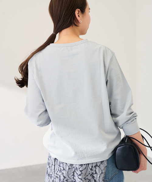 FRAMeWORK（フレームワーク）の「カラーロゴロンT（Tシャツ/カットソー・レディース・ピンク/ホワイト/サックスブルー・FREE）」の9枚目の写真