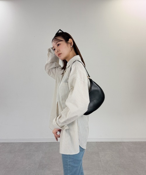mellomela.(メロメラ)の「ロング丈ボリュームスリーブビッグシャツ(シャツ/ブラウス・レディース・サックスブルー/ベージュ系その他2/ブルー系3/ホワイト系8・FREE)」の13枚目の写真