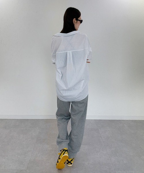 mellomela.(メロメラ)の「ロング丈ボリュームスリーブビッグシャツ(シャツ/ブラウス・レディース・サックスブルー/ベージュ系その他2/ブルー系3/ホワイト系8・FREE)」の10枚目の写真