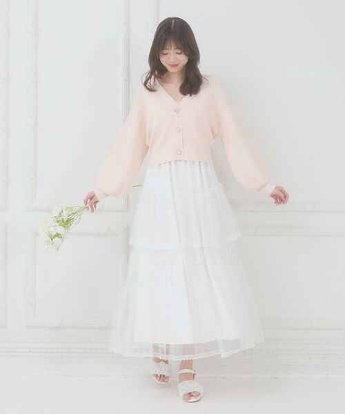 MAJESTIC LEGON（マジェスティックレゴン）の「クローバーボタンUVカットカーデ（カーディガン/ボレロ・レディース・イエロー/ブルー/ライトグリーン/ピンク/アイボリー・MEDIUM）」の20枚目の写真