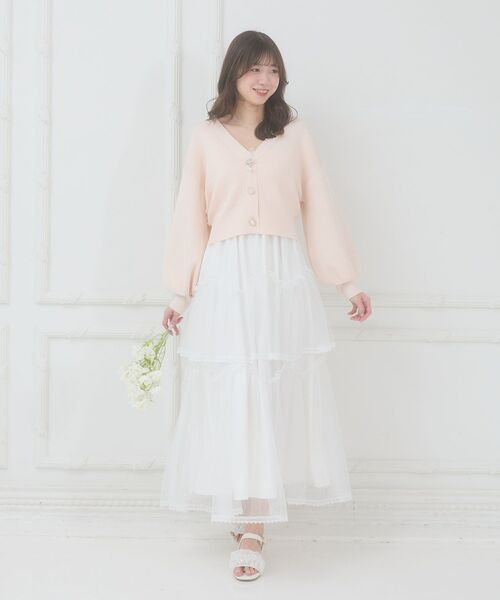 MAJESTIC LEGON（マジェスティックレゴン）の「クローバーボタンUVカットカーデ（カーディガン/ボレロ・レディース・イエロー/ブルー/ライトグリーン/ピンク/アイボリー・MEDIUM）」の19枚目の写真