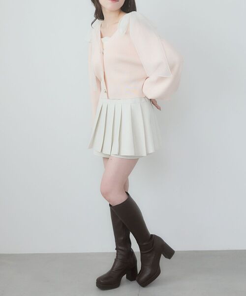 MAJESTIC LEGON（マジェスティックレゴン）の「クローバーボタンUVカットカーデ（カーディガン/ボレロ・レディース・イエロー/ブルー/ライトグリーン/ピンク/アイボリー・MEDIUM）」の14枚目の写真