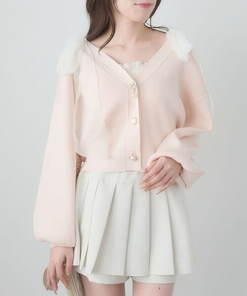 MAJESTIC LEGON（マジェスティックレゴン）の「クローバーボタンUVカットカーデ（カーディガン/ボレロ・レディース・イエロー/ブルー/ライトグリーン/ピンク/アイボリー・MEDIUM）」の12枚目の写真