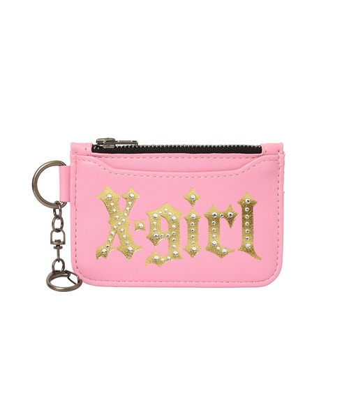 X-girl（エックスガール）の「FOIL PRINT CARD CASE（カードケース・レディース・ブラック/ライトピンク・ONE SIZE）」の6枚目の写真