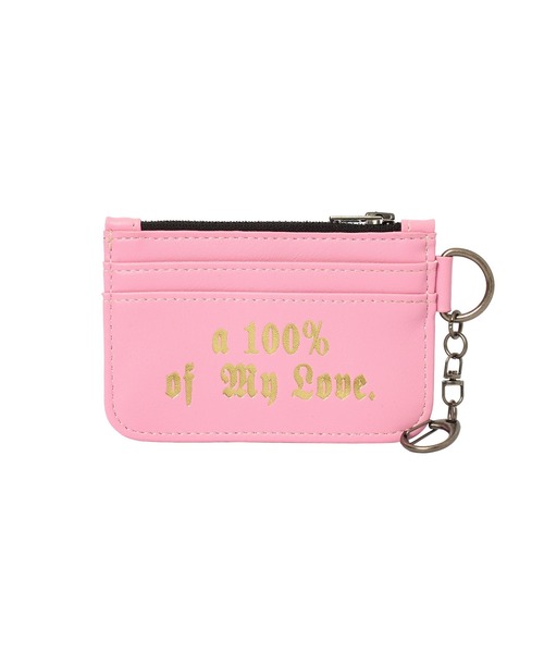 X-girl（エックスガール）の「FOIL PRINT CARD CASE（カードケース・レディース・ブラック/ライトピンク・ONE SIZE）」の7枚目の写真