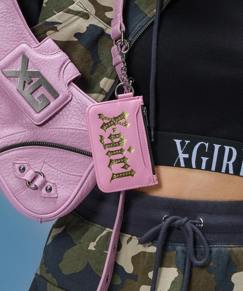 X-girl（エックスガール）の「FOIL PRINT CARD CASE（カードケース・レディース・ブラック/ライトピンク・ONE SIZE）」の14枚目の写真