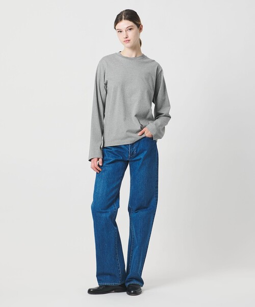 LOEFF(ロエフ)の「<LOEFF>スビンコットン ロングスリーブ カットソー(Tシャツ/カットソー・レディース・グレー系/ホワイト・FREE)」の8枚目の写真