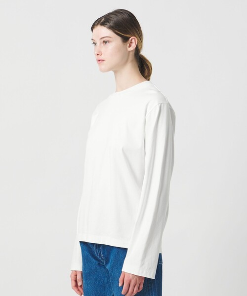 LOEFF(ロエフ)の「<LOEFF>スビンコットン ロングスリーブ カットソー(Tシャツ/カットソー・レディース・グレー系/ホワイト・FREE)」の10枚目の写真