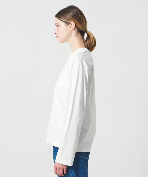 LOEFF(ロエフ)の「<LOEFF>スビンコットン ロングスリーブ カットソー(Tシャツ/カットソー・レディース・グレー系/ホワイト・FREE)」の11枚目の写真
