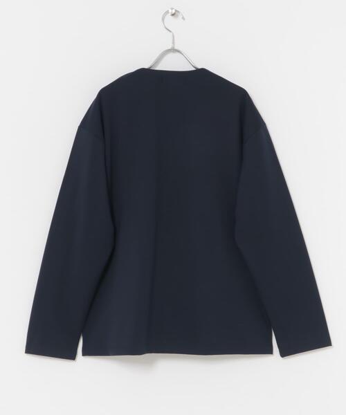 ITEMS URBANRESEARCH(アイテムズ アーバンリサーチ)の「『洗濯可』SMART-air 調温 ノーラペルジャケット(楽着シリーズ)(ノーカラージャケット・メンズ・ネイビー/カーキ/グレー系その他/ブラック・LARGE/MEDIUM)」の5枚目の写真