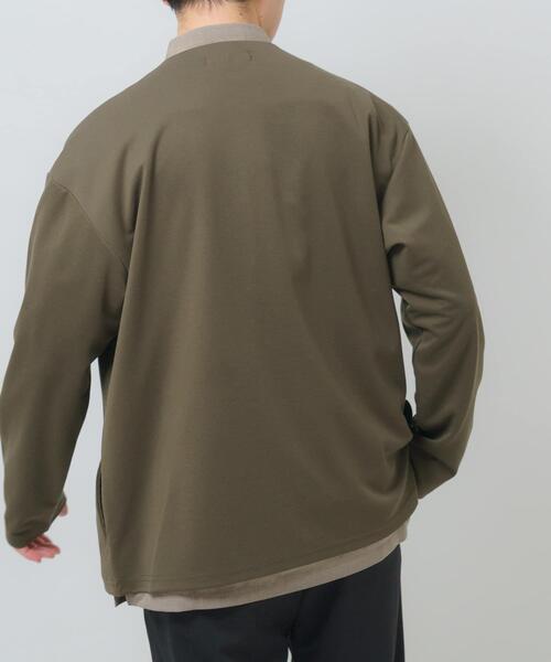 ITEMS URBANRESEARCH(アイテムズ アーバンリサーチ)の「『洗濯可』SMART-air 調温 ノーラペルジャケット(楽着シリーズ)(ノーカラージャケット・メンズ・ネイビー/カーキ/グレー系その他/ブラック・LARGE/MEDIUM)」の12枚目の写真