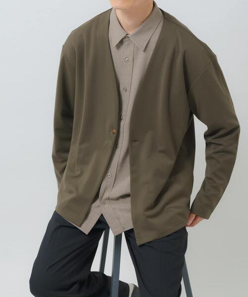 ITEMS URBANRESEARCH(アイテムズ アーバンリサーチ)の「『洗濯可』SMART-air 調温 ノーラペルジャケット(楽着シリーズ)(ノーカラージャケット・メンズ・ネイビー/カーキ/グレー系その他/ブラック・LARGE/MEDIUM)」の14枚目の写真