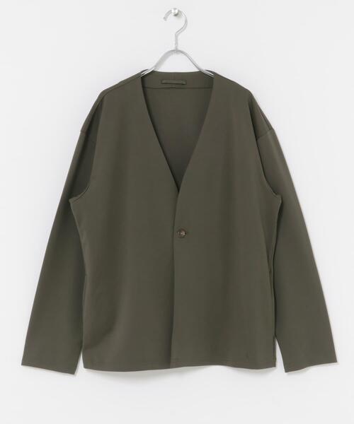 ITEMS URBANRESEARCH(アイテムズ アーバンリサーチ)の「『洗濯可』SMART-air 調温 ノーラペルジャケット(楽着シリーズ)(ノーカラージャケット・メンズ・ネイビー/カーキ/グレー系その他/ブラック・LARGE/MEDIUM)」の16枚目の写真