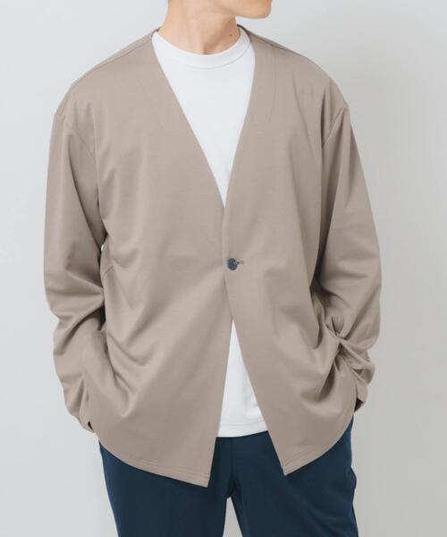 ITEMS URBANRESEARCH(アイテムズ アーバンリサーチ)の「『洗濯可』SMART-air 調温 ノーラペルジャケット(楽着シリーズ)(ノーカラージャケット・メンズ・ネイビー/カーキ/グレー系その他/ブラック・LARGE/MEDIUM)」の20枚目の写真