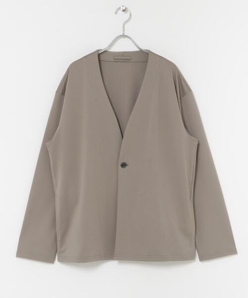 ITEMS URBANRESEARCH(アイテムズ アーバンリサーチ)の「『洗濯可』SMART-air 調温 ノーラペルジャケット(楽着シリーズ)(ノーカラージャケット・メンズ・ネイビー/カーキ/グレー系その他/ブラック・LARGE/MEDIUM)」の22枚目の写真