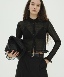 GATHERED MESH SHIRTS